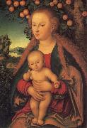 Lucas  Cranach The Virgin and Child under the Apple Tree china oil painting artist